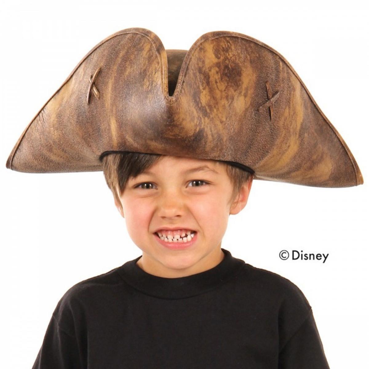 Disney | Kid's Pirates of the Caribbean Jack Sparrow Tricorn Hat | 556090 | lead | BROWN