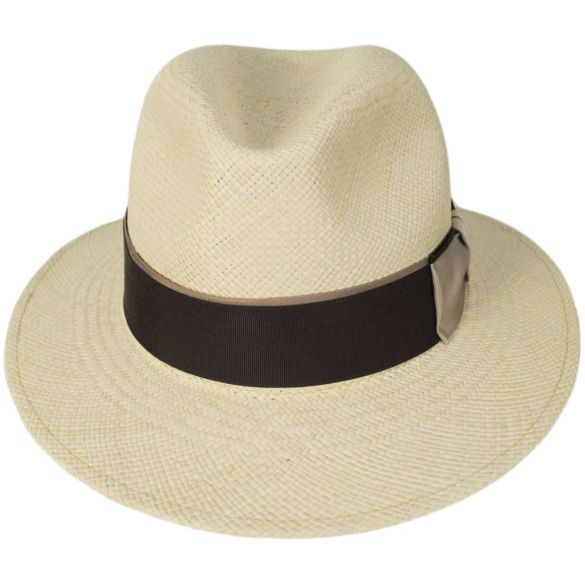 Stefeno Hats | Carena Brisa Panama Straw Fedora Hat | 129707 | front | NATURAL