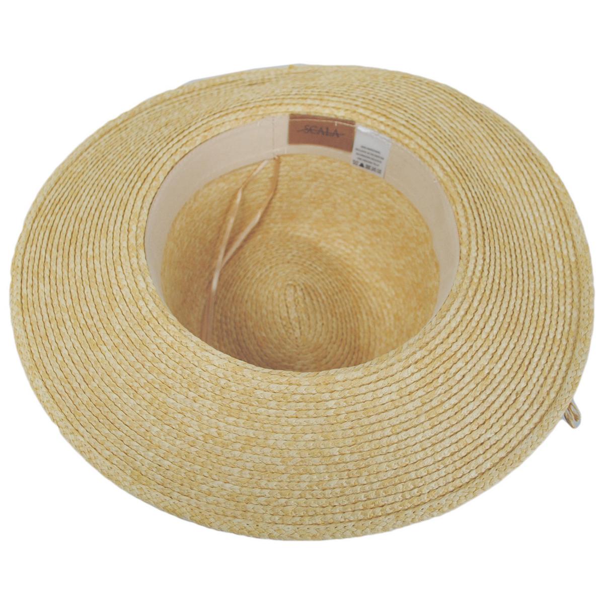 Llana Toyo Braid Straw Safari Fedora Hat