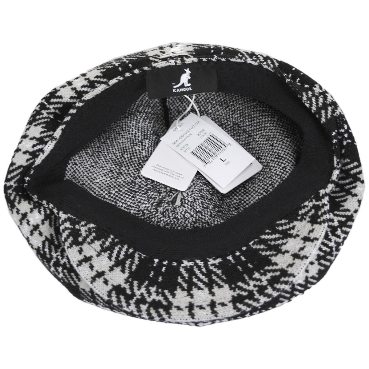 Kangol | New Heritage Pom-Pom Newsboy Cap | 160842 | under | BLACK CHECK