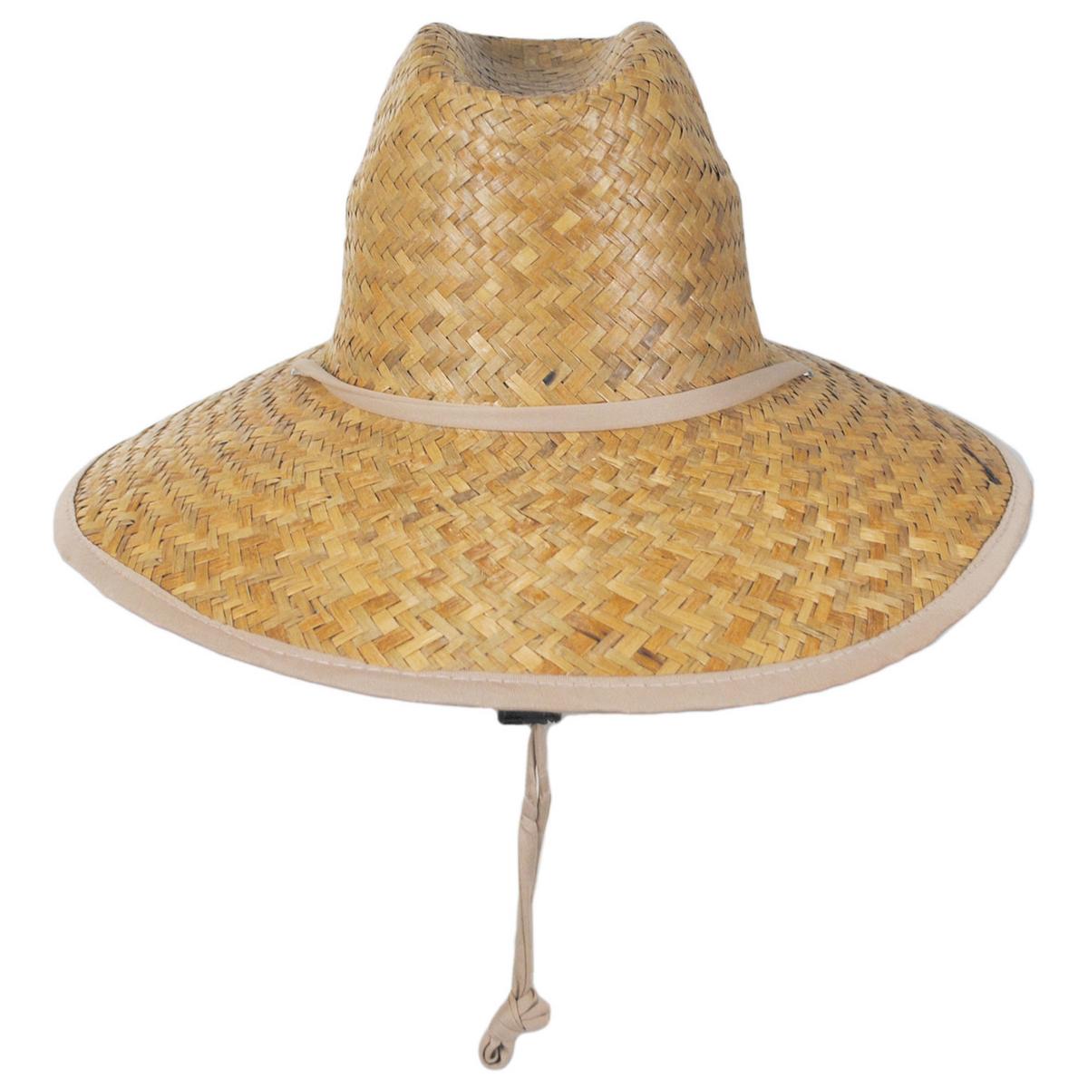 Peter Grimm | Kenny Solid Straw Lifeguard Hat | 127215 | front | TAN
