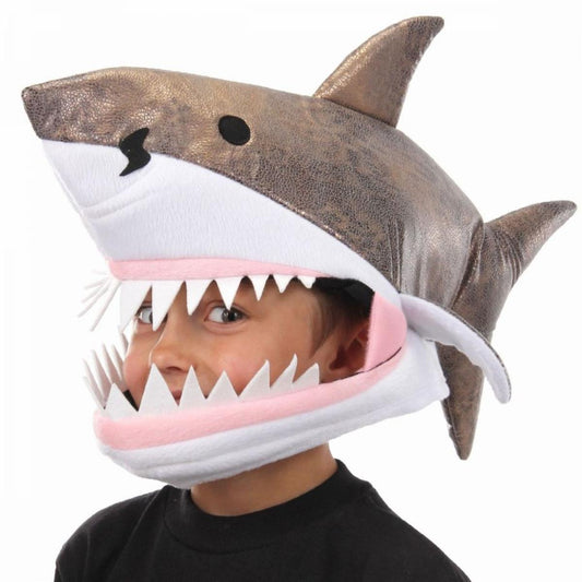 Elope | Great White Shark Jawesome Hat | 190329 | front | GREY/WHITE