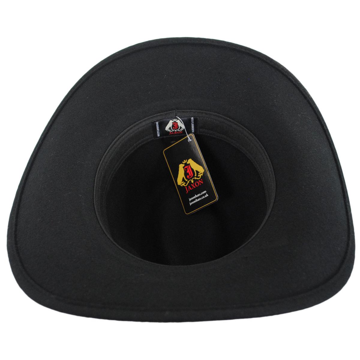 Jaxon Hats | Wholesale Wyatt Wool Felt Western Cowboy Hat B2B Pre-Pack | B2B135009 | under | BLACK
