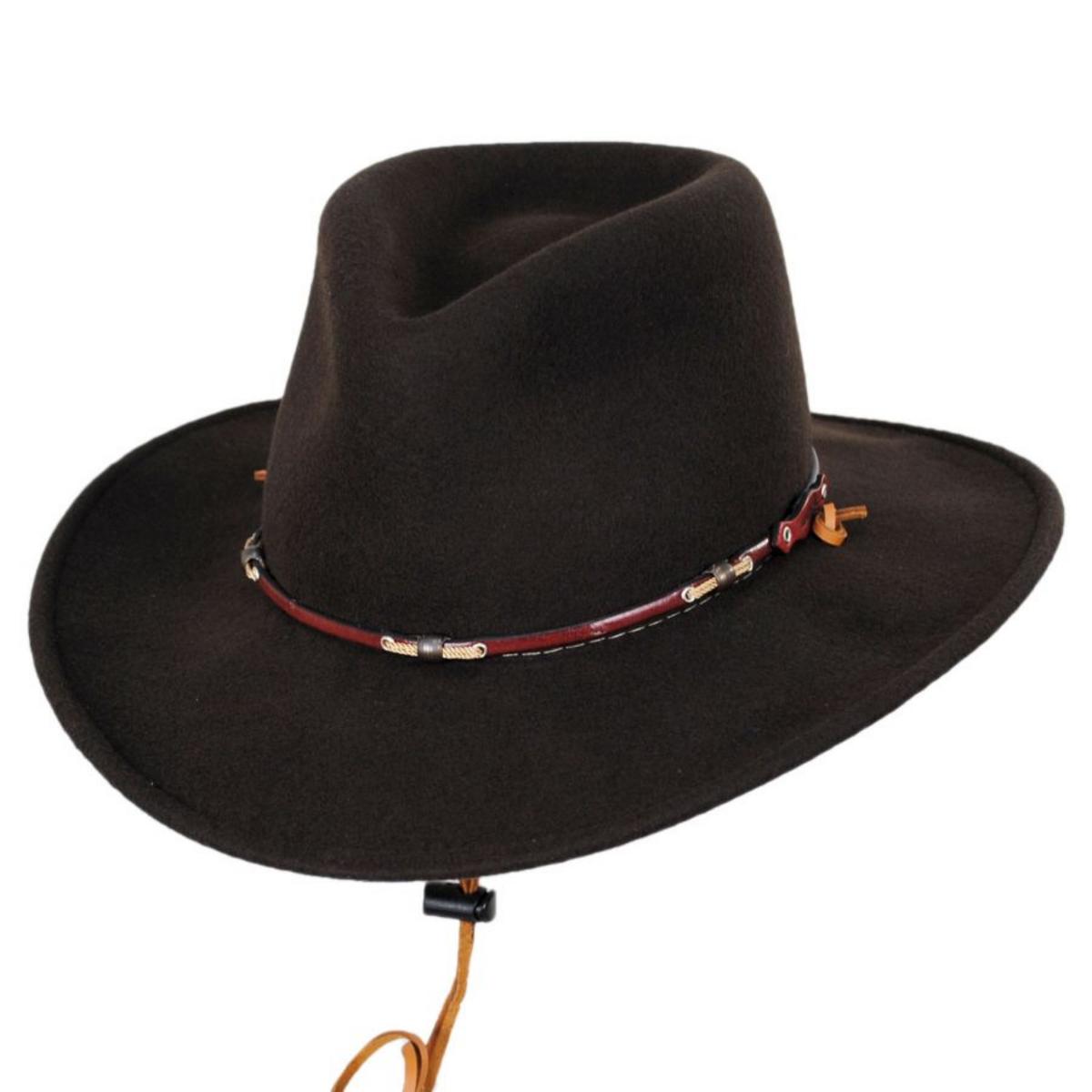 Stetson | Wildwood Crushable Wool Felt Outback Hat | 130728 | lead | CORDOVA