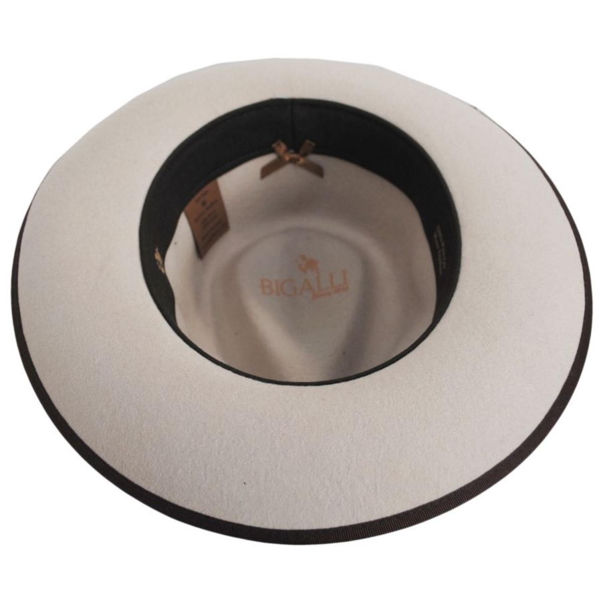 Bigalli | Kellan Wool Felt Fedora Hat | 131431 | under | CREAM