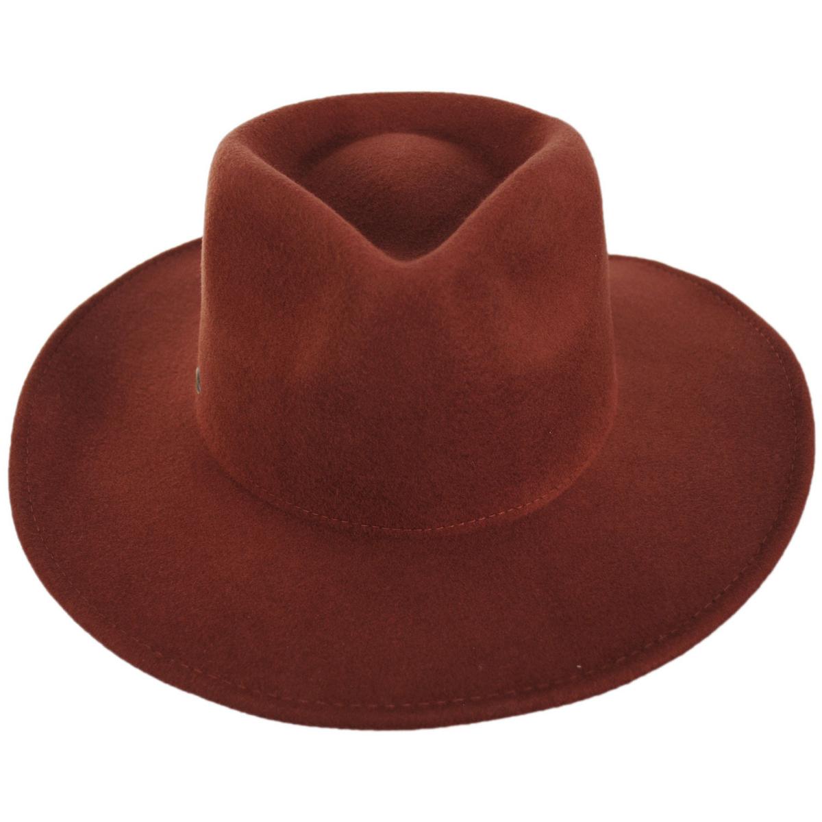 Scala | Kathrina Wool Felt Fedora Hat | 123442 | front | RUST