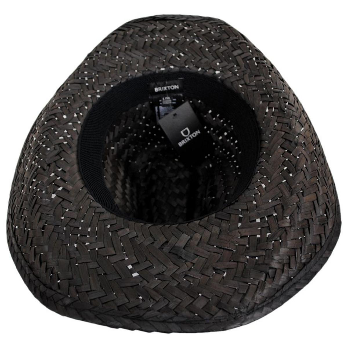 BRIXTON HATS | Houston Rush Straw Cowboy Hat | 128338 | under | BLACK