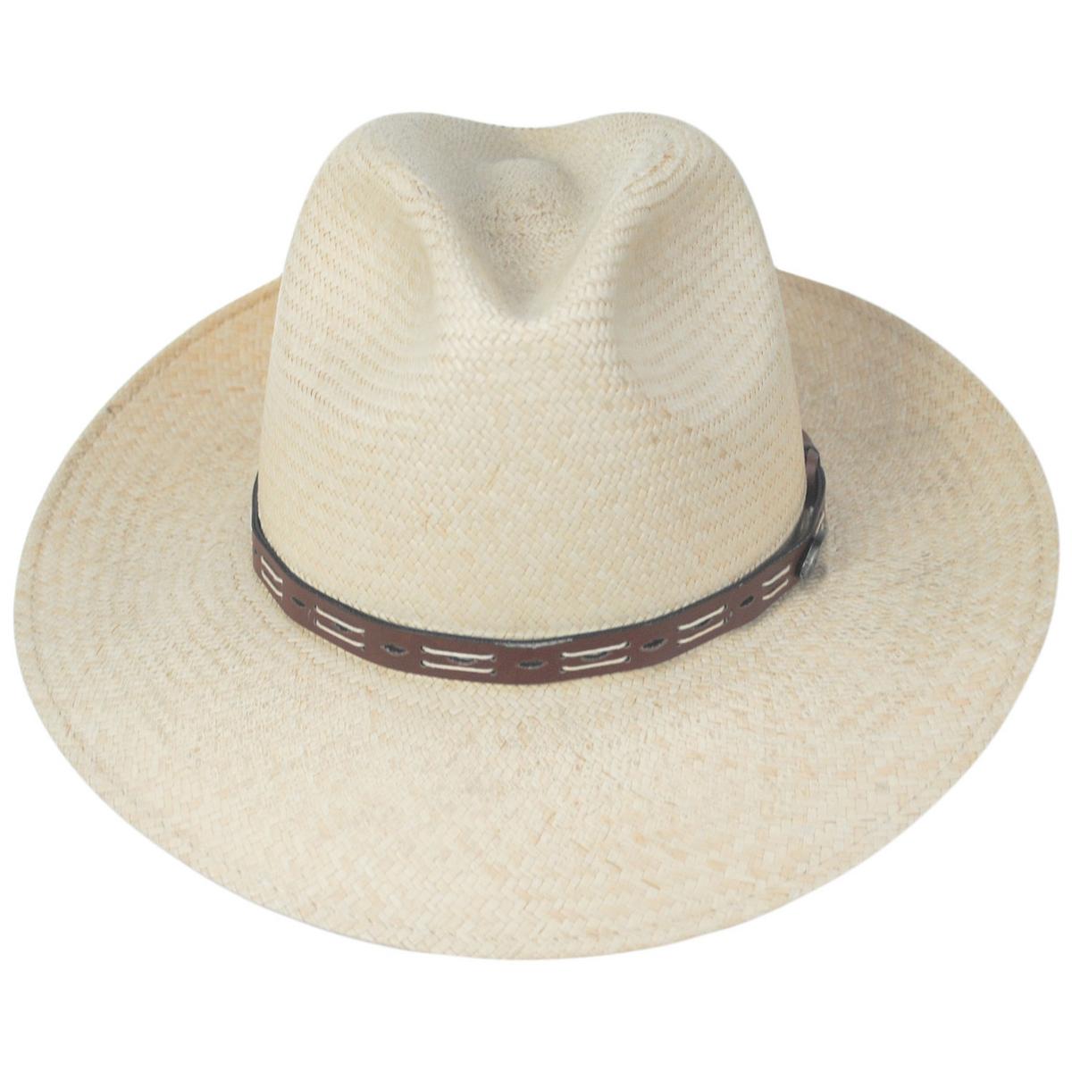 Bailey 1922 | Cutler Panama Straw Fedora Hat | 127807 | front | NATURAL