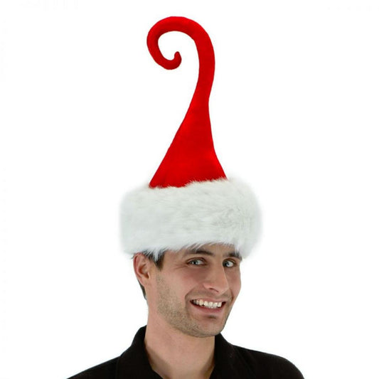 Elope | Curly Q Santa Hat | 190469 | front | RED/WHITE
