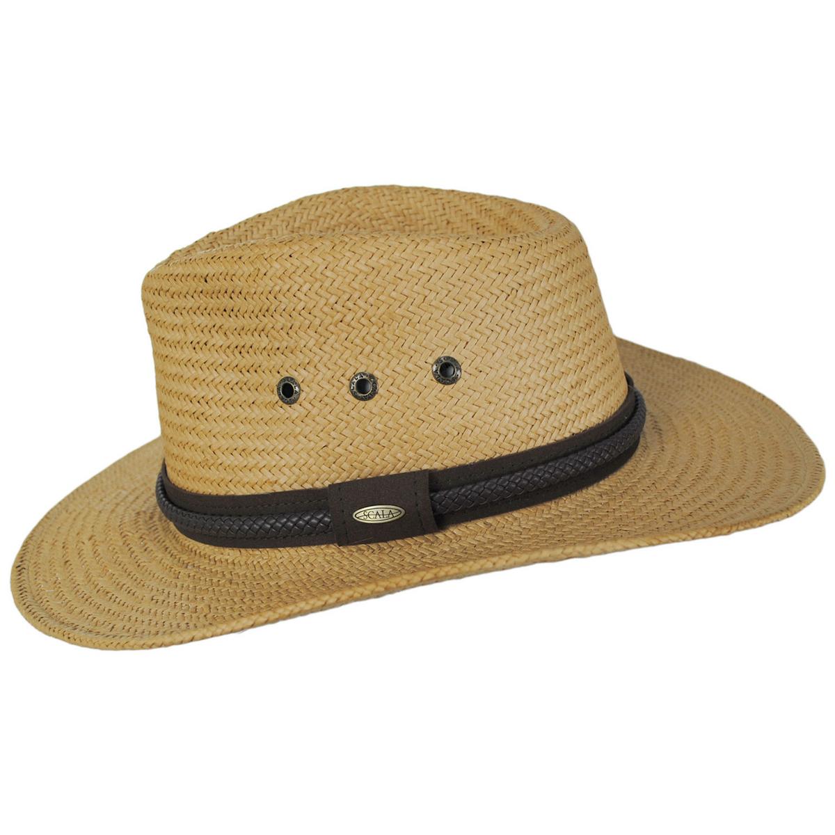 Scala | Maddox 5BU Toyo Straw Outback Hat | 126076 | profile | TEA