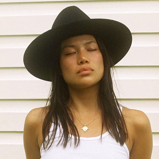 Lack of Color | Benson Tri Wool Felt Fedora Hat | 124305 | lsfone | BLACK