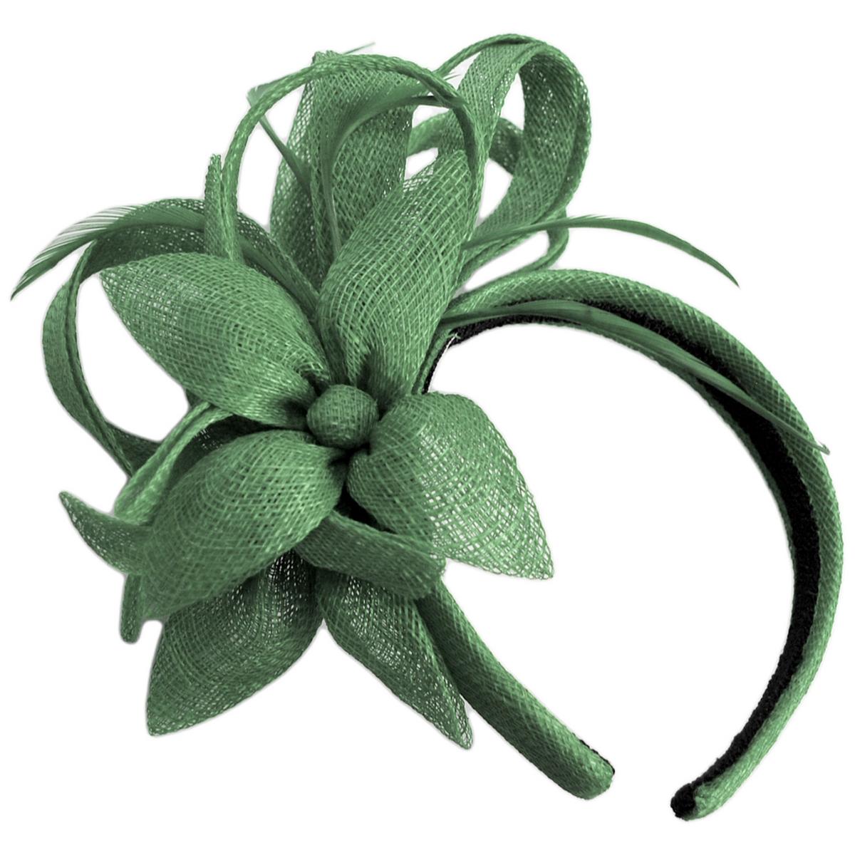 Kathy Jeanne | Jada Sinamay Straw Fascinator Hat | 122428 | lead | EMERALD