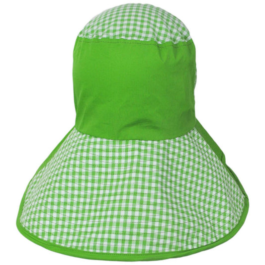 BRIXTON HATS | Maddie Color Block Cotton Sun Hat | 402611 | front | SUN GREEN