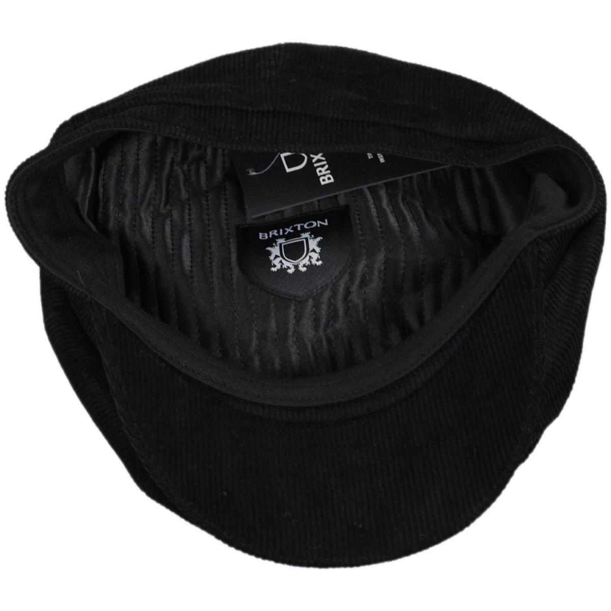 BRIXTON HATS | Brood Baggy Cotton Corduroy Newsboy Cap | 161549CD | under | BLACK CORDUROY