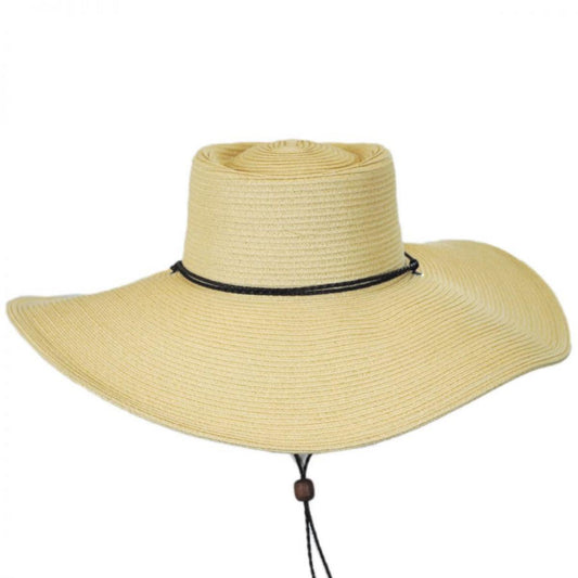 Jeanne Simmons | Wide Brim Toyo Straw Gambler Hat | 101717 | front | NATURAL