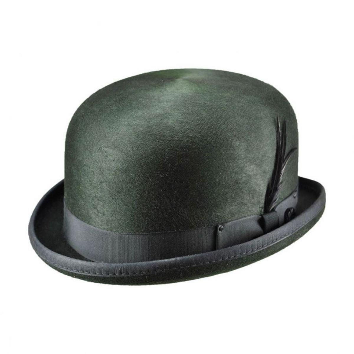 Bailey 1922 | Heritage Harker Wool Felt Bowler Hat | 130032 | lead | HEMLOCK