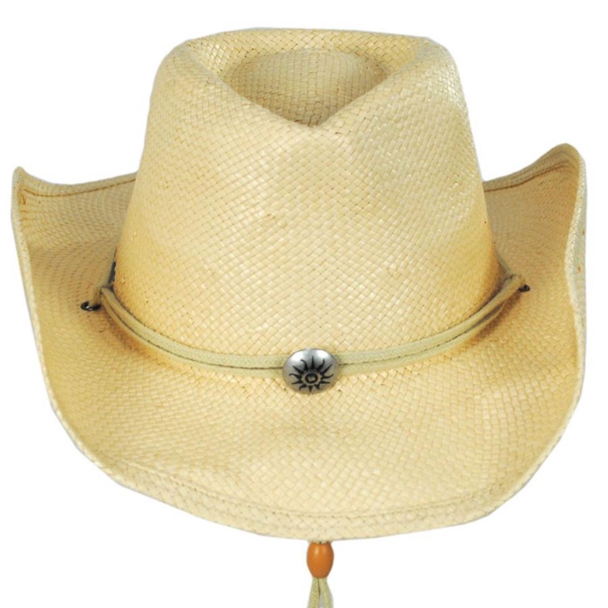 Dorfman Pacific | Chincord Toyo Straw Western Hat | 126150 | front | NATURAL