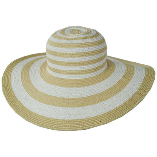 Tommy Bahama | Stripe Lurex Toyo Straw Swinger Hat | 100443 | front | NATURAL