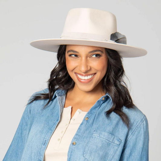 San Diego Hat Company | Take My Name Wool Felt Fedora Hat | 125222 | lsmone | IVORY