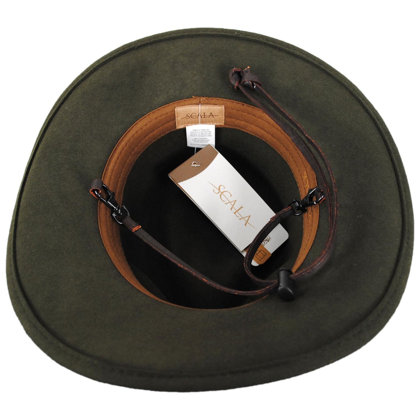 Scala | Stampede Wool Crushable Outback Hat | 130478 | under | OLIVE