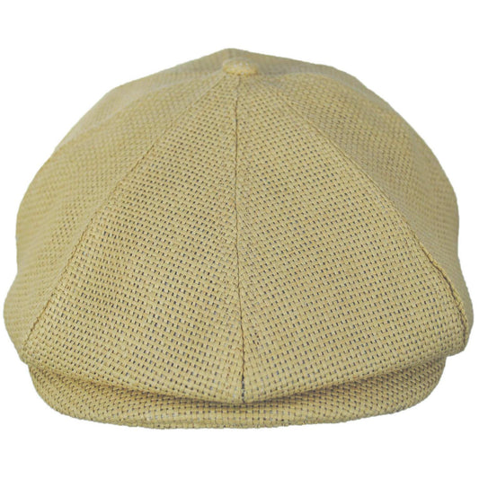 BRIXTON HATS | Brood Straw Lightweight Newsboy Cap | 161558 | front | DARK TAN STRAW