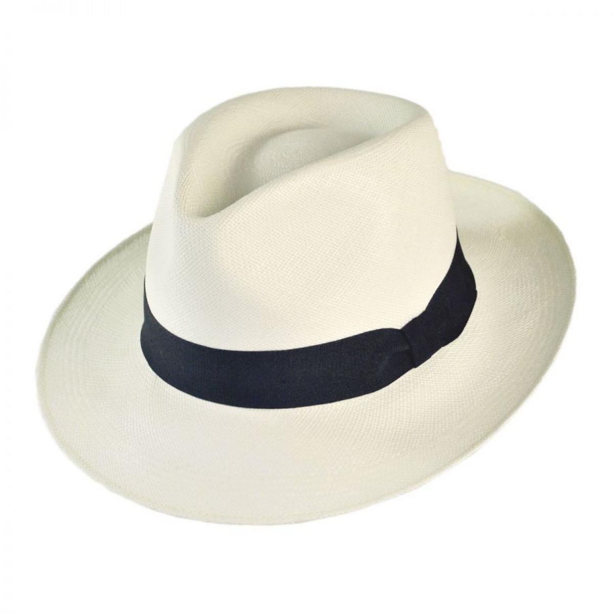 Jaxon Hats | Novo Grade 8 Panama Straw Fedora Hat | 127120 | lead | BLEACH