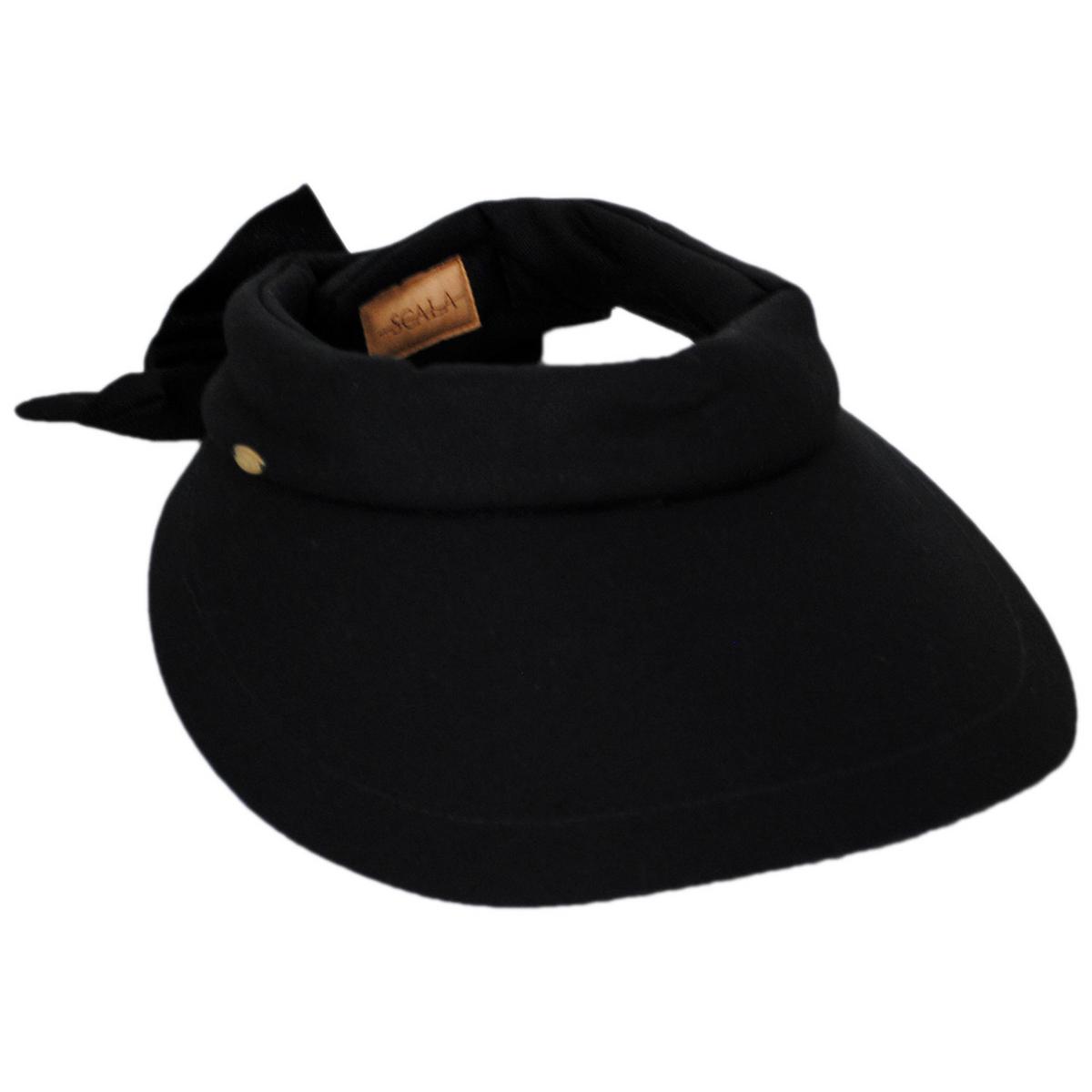 Scala | Backbow Cotton Visor | 195018 | lead | BLACK