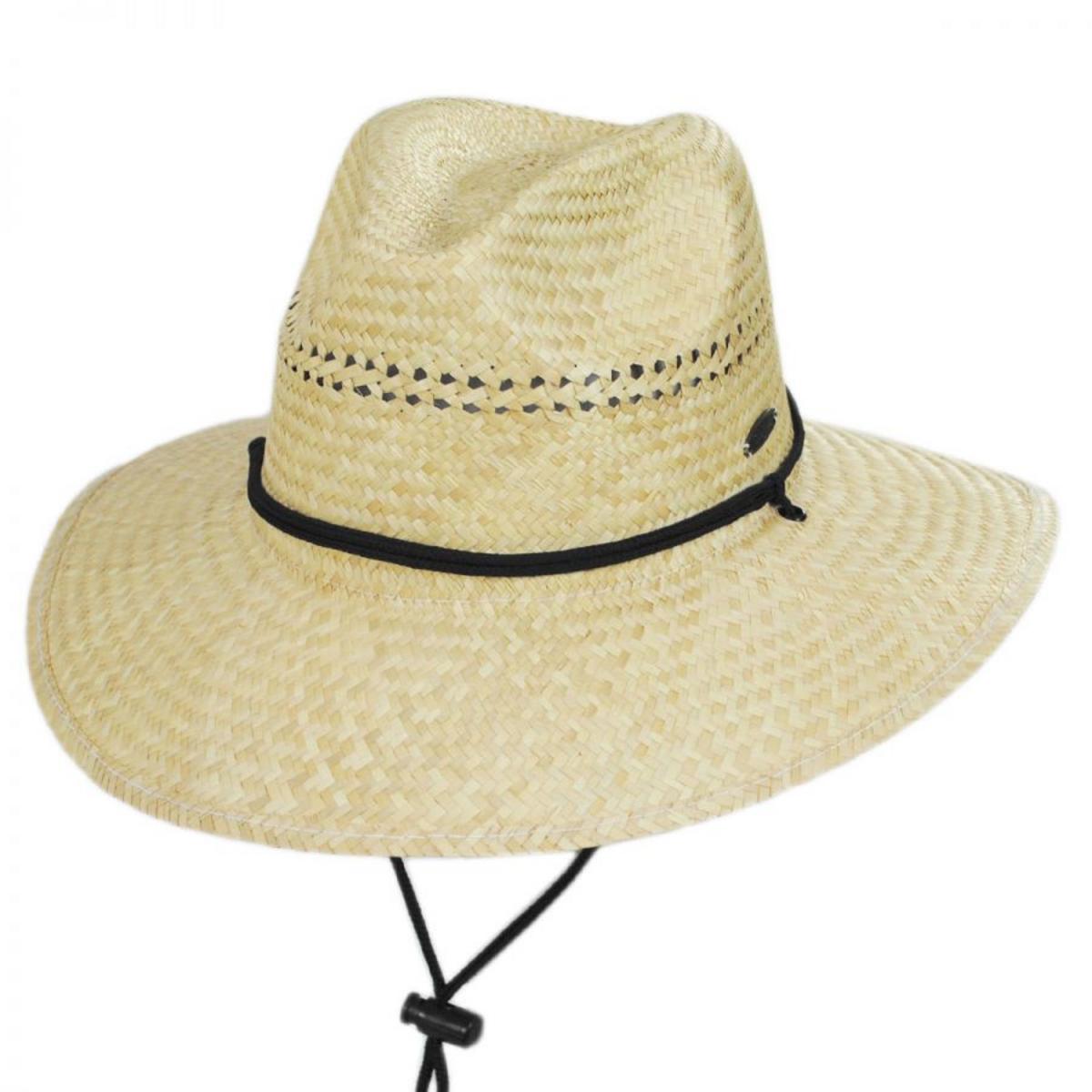 Panama Jack | Aussie Palm Leaf Straw Lifeguard Hat | 126391 | lead | NATURAL