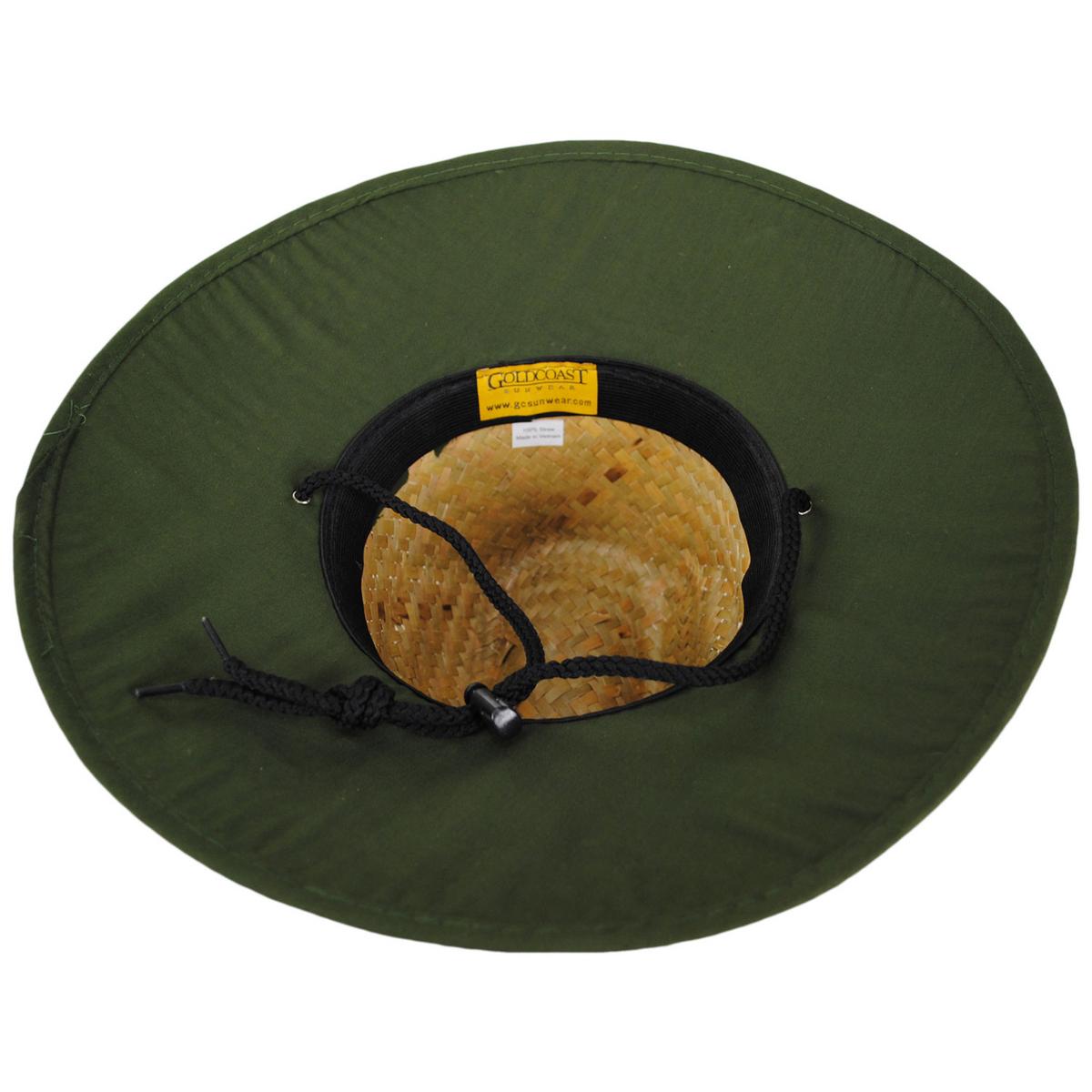 Peter Grimm | Kenny Solid Straw Lifeguard Hat | 127215 | under | OLIVE