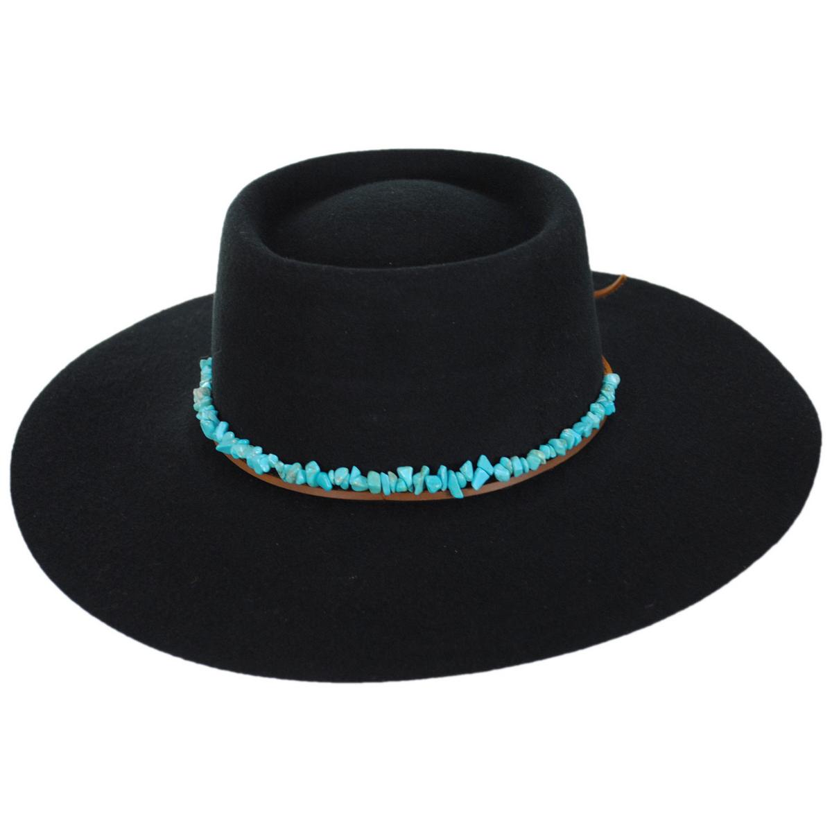 Scala | Lanna Wool Felt Gaucho Hat | 123445 | front | BLACK