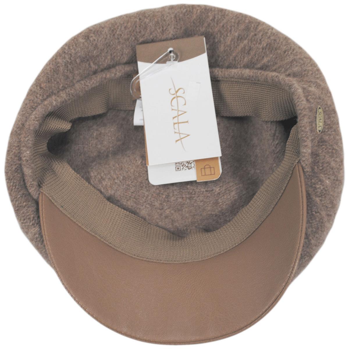 Scala | Alicent Boiled Wool Jockey Cap | 106423 | under | PECAN