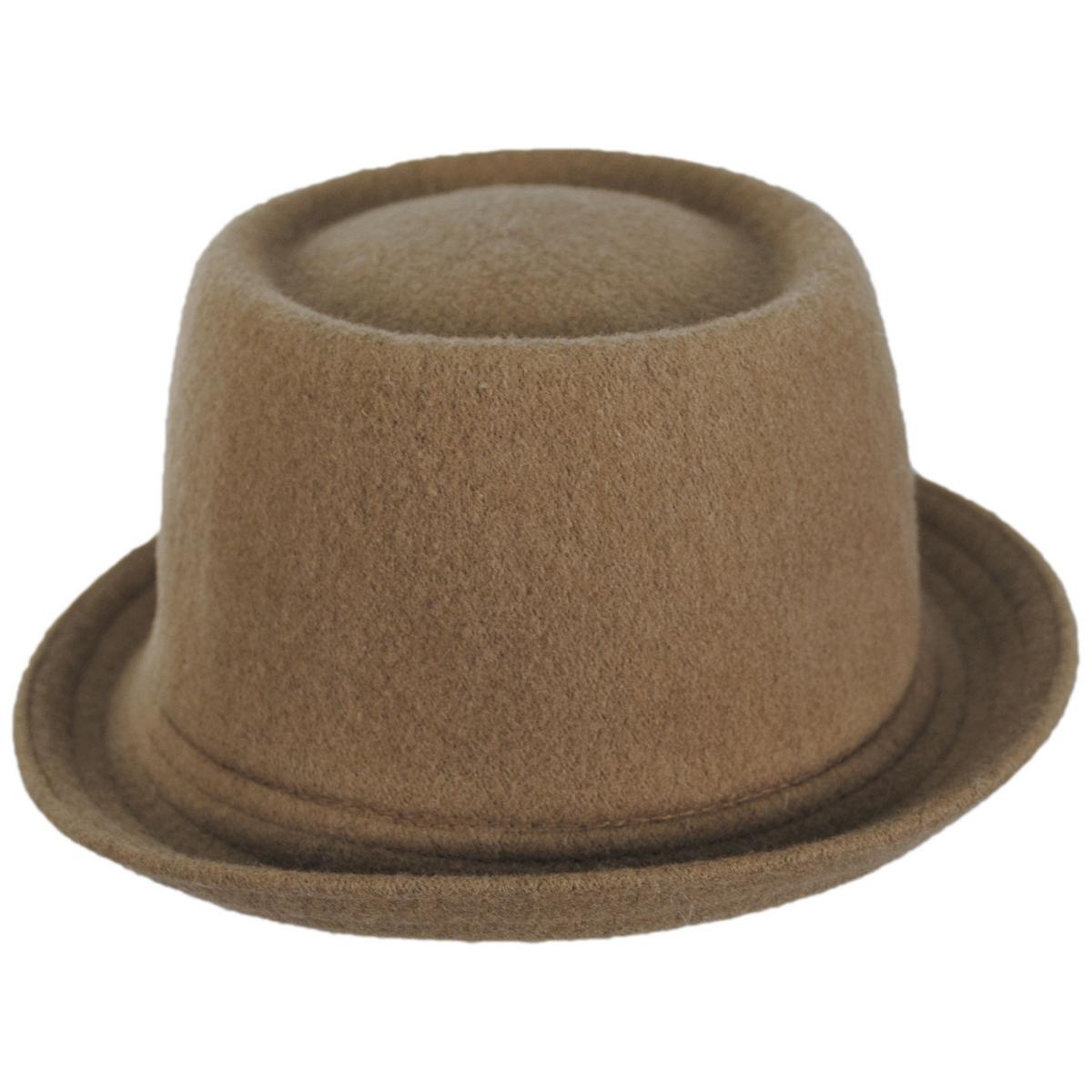 Kangol | Wool Mowbray Pork Pie Hat | 185745 | front | CAMEL