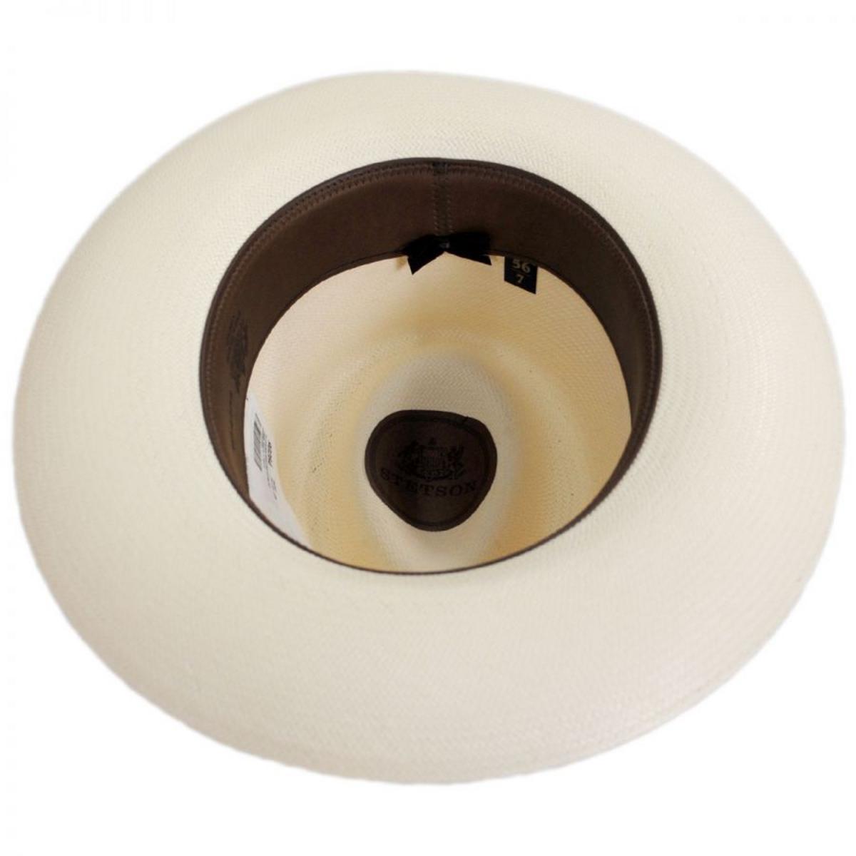Stetson | Tallahassee Shantung Straw Fedora Hat | 126944 | under | NATURAL