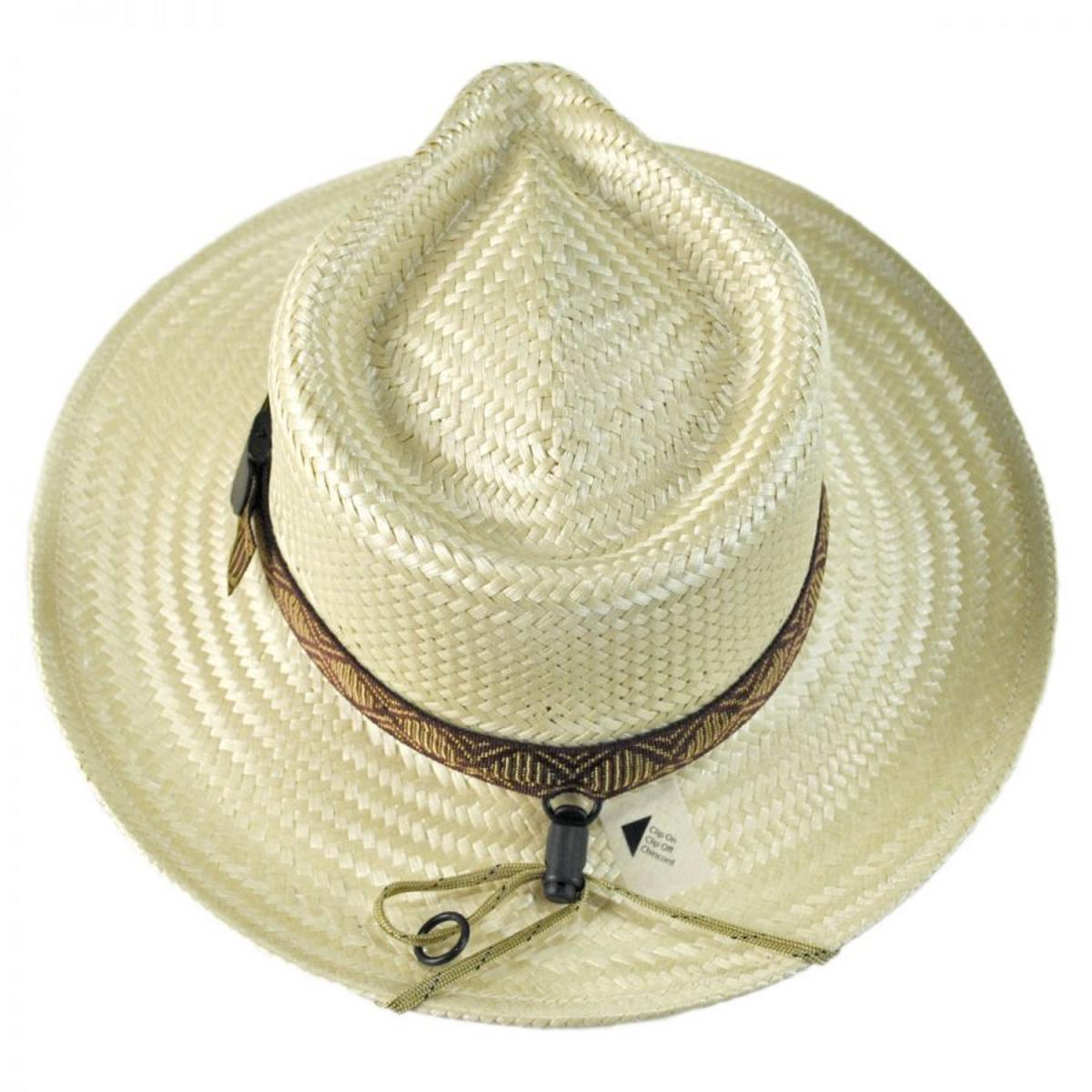 Riverz by San Francisco Hat Company | Delta TechStraw Fedora Hat | 401601 | top | OFF WHITE