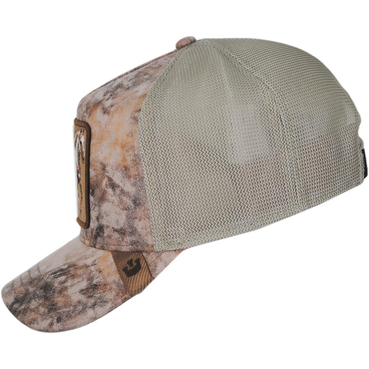Goorin Bros | Storm Stallion Vegan Leather Mesh Trucker Snapback Baseball Cap | 200675 | profile | BROWN