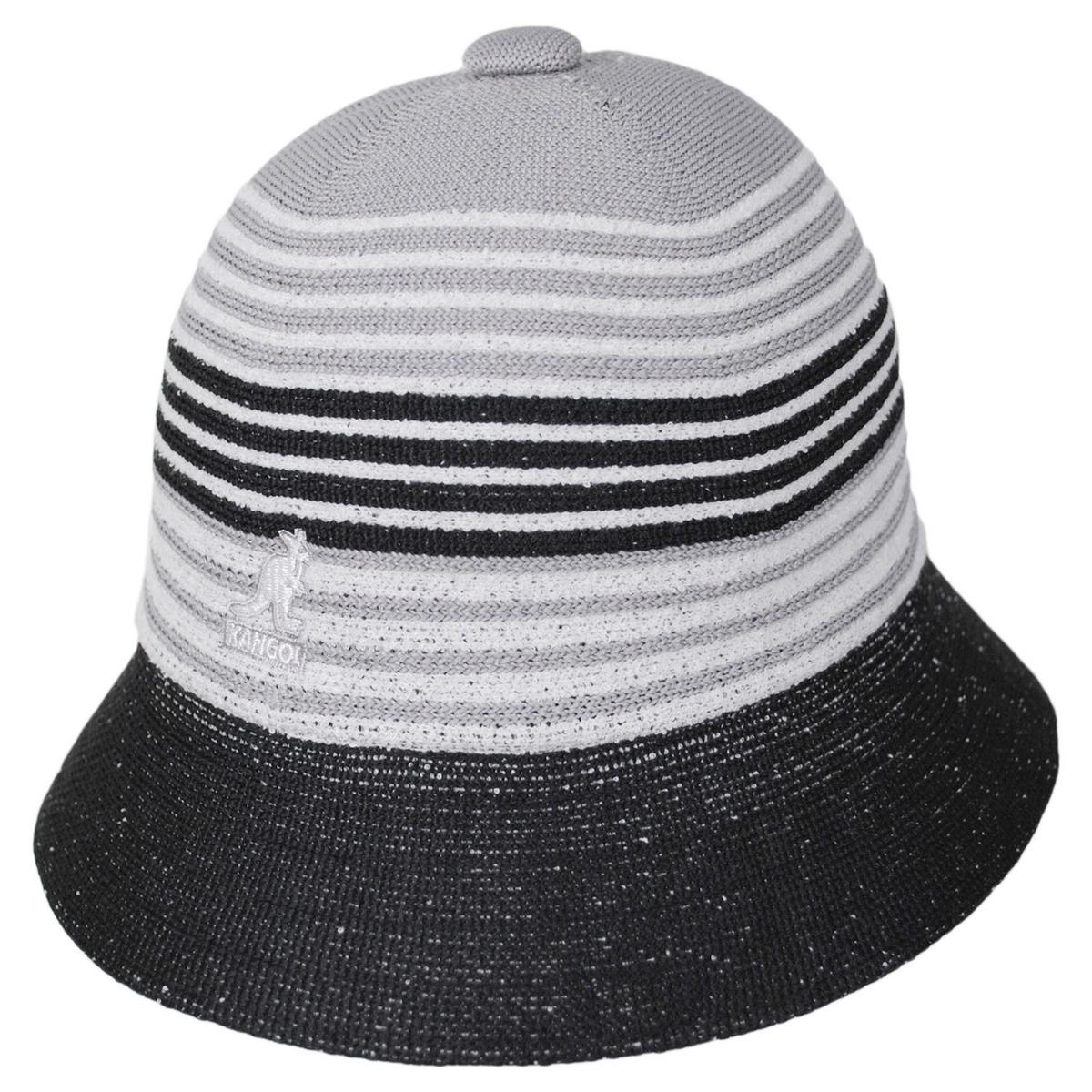 Kangol | League Tri-Color Stripe Casual Bucket Hat | 185812 | lead | GREY/BLACK