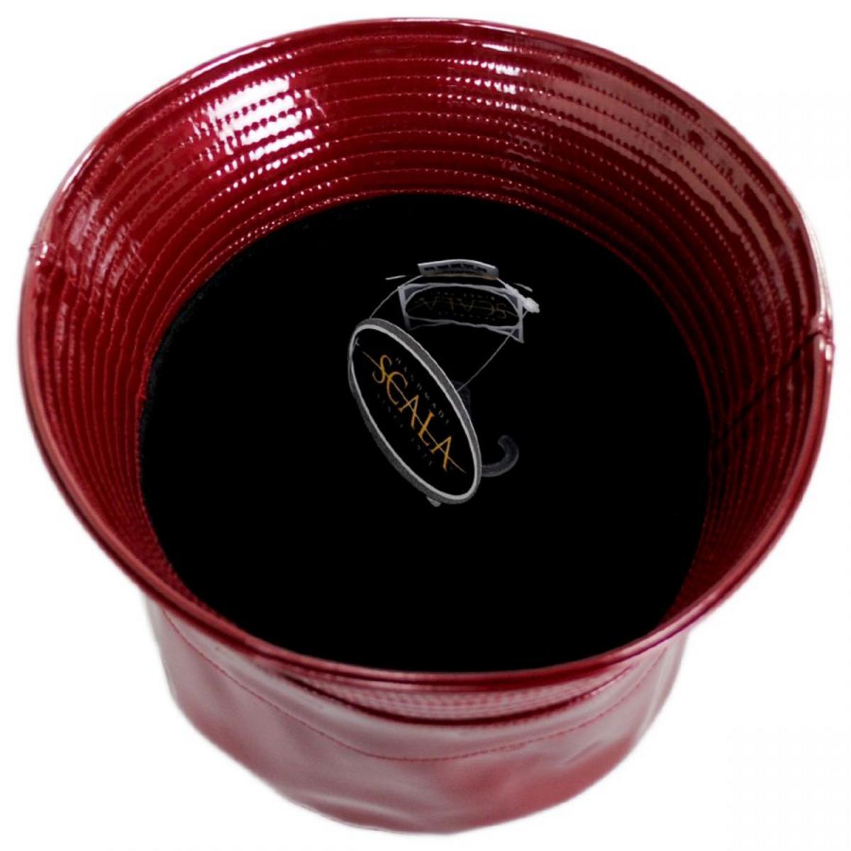 Scala | Pluie Faux Leather Rain Bucket Hat | 106404 | under | WINE