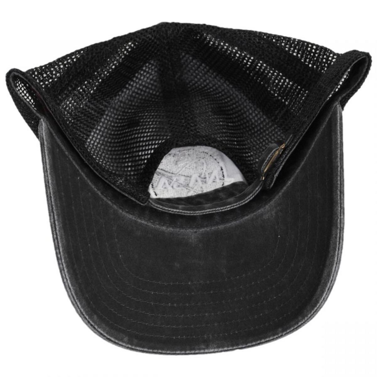 NASA | Raglan Bones NASA Trucker Baseball Cap | 210370 | under | BLACK