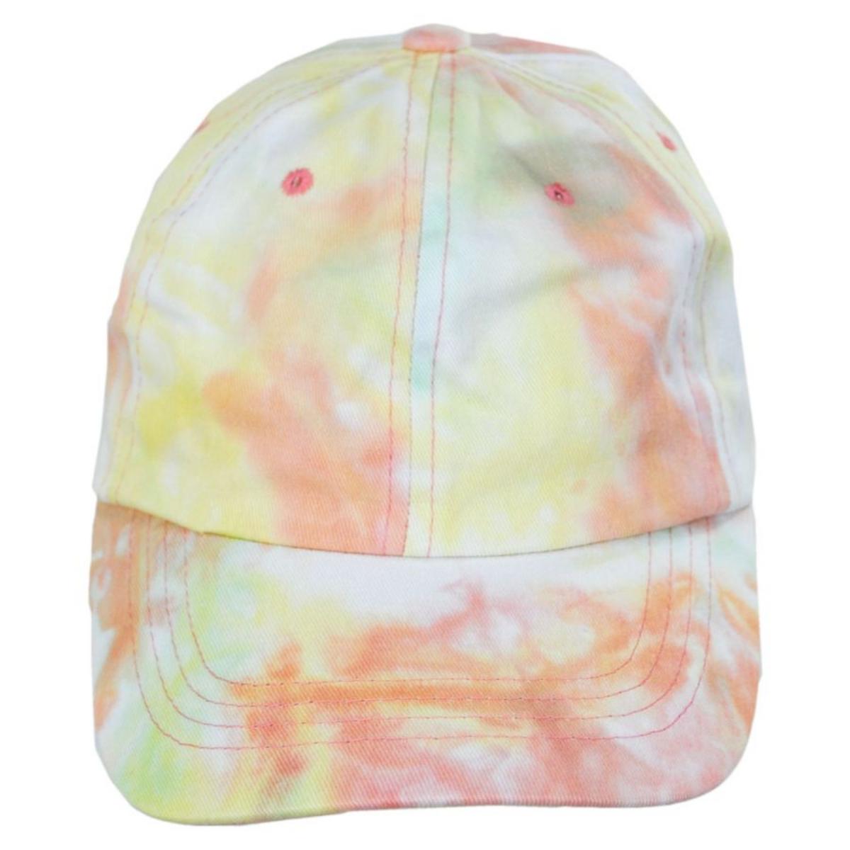 Cappelli | Splash Tie Dye Cotton Baseball Cap Dad Hat | 200339 | front | CORAL