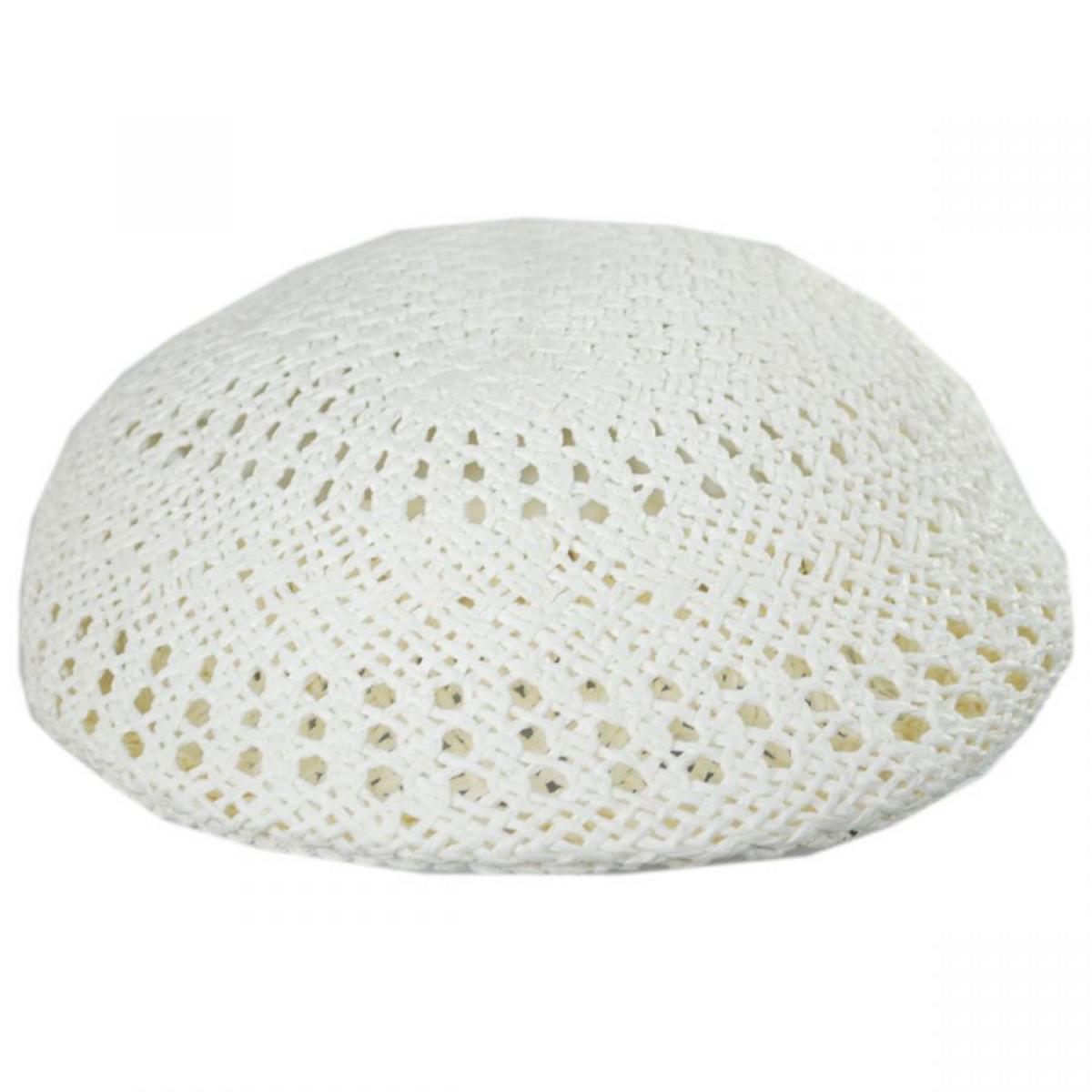 Capas Headwear | Vented Toyo Straw Ascot Ivy Cap | 126697 | front | WHITE