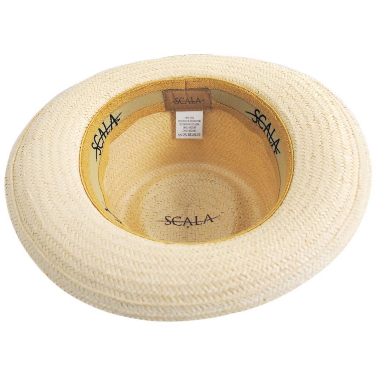 Scala | Botanic Toyo Straw Fedora Hat | 126094 | under | NATURAL