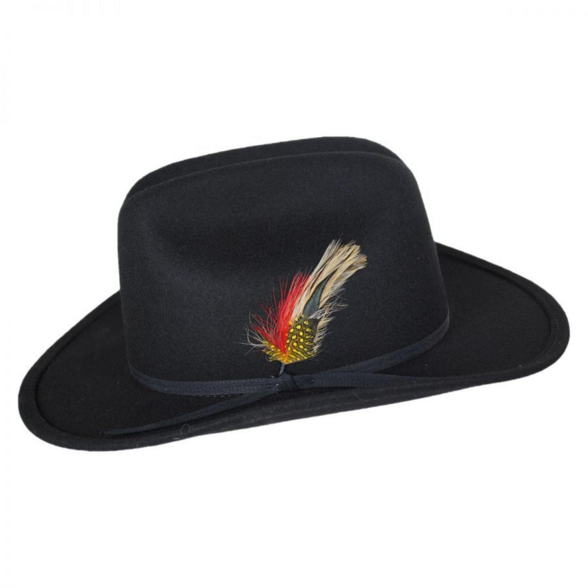Eddy Bros | Kid's Bronco Jr Wool Felt Western Hat | 507601 | profile | BLACK
