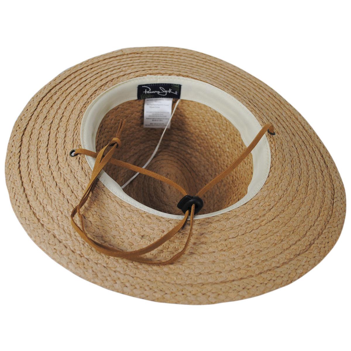 Panama Jack | Thredfin Toyo Straw Aussie Hat | 102015 | under | TEA