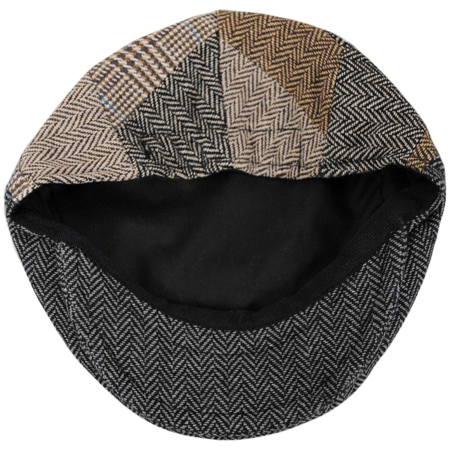 Jaxon Hats | Baby Patchwork Wool Blend Ivy Cap | 512114 | under | BROWN
