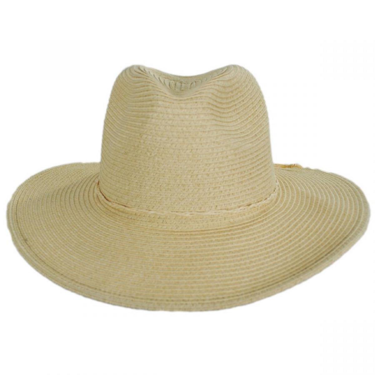San Diego Hat Company | Ultrabraid Water Repellent Toyo Straw Fedora Rain Hat | 103653 | front | NATURAL