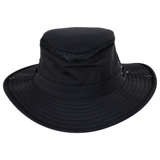 Tilley Endurables | LTM3 Airflo Snap-Up Hat - Black | 400813 | front | BLACK
