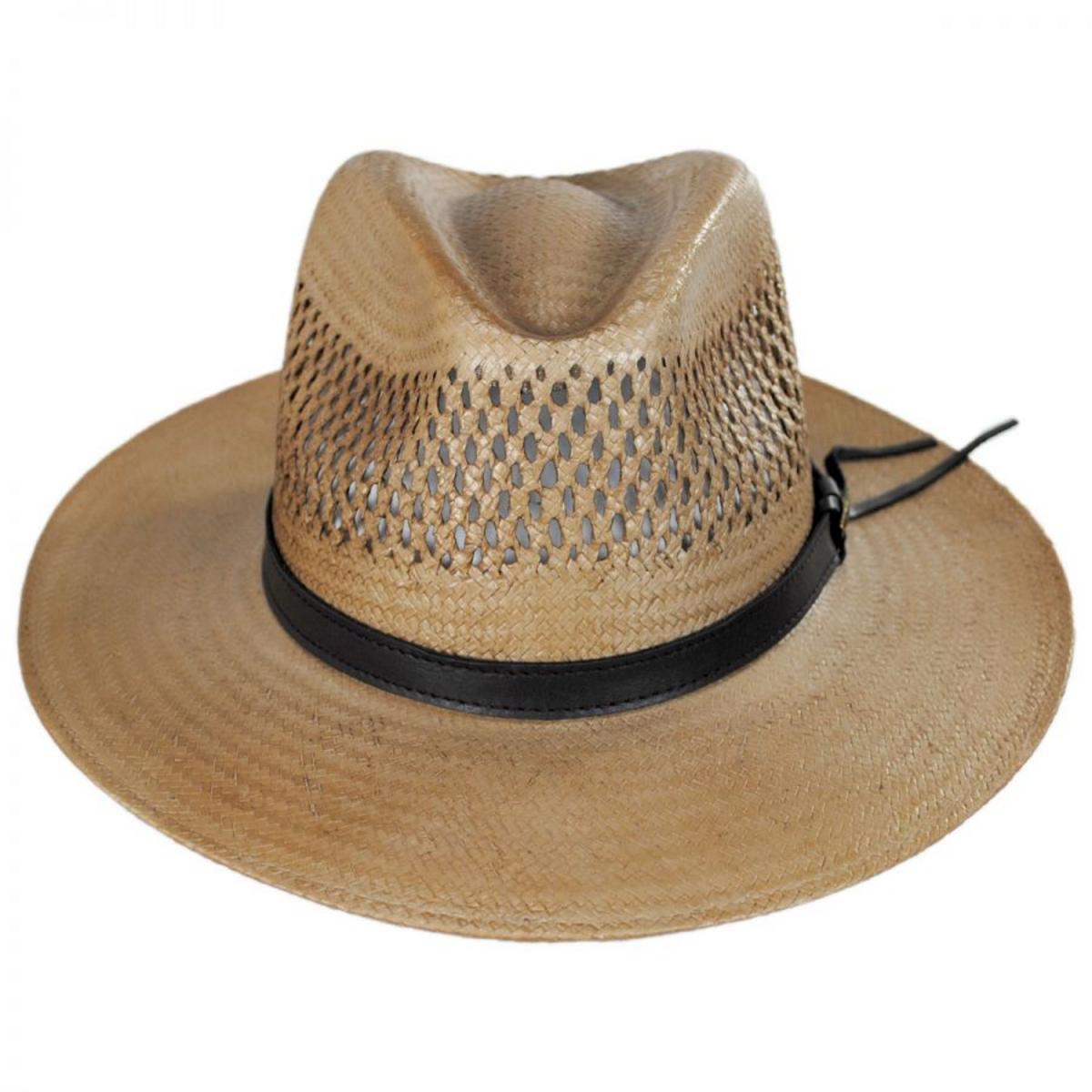 Stetson | Peak View Shantung Straw Safari Fedora Hat | 126957 | front | COPPER
