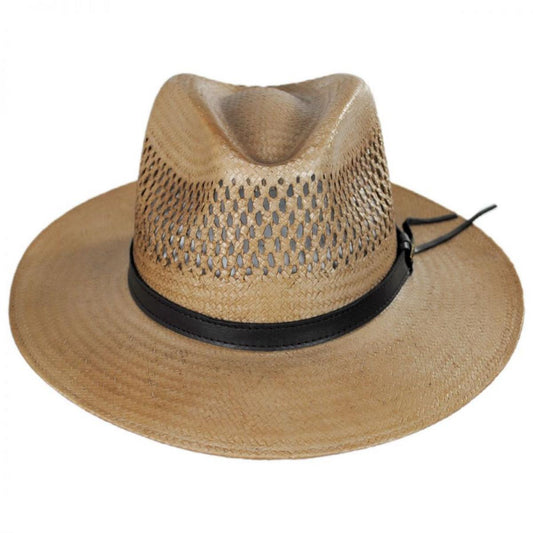 Stetson | Peak View Shantung Straw Safari Fedora Hat | 126957 | front | COPPER