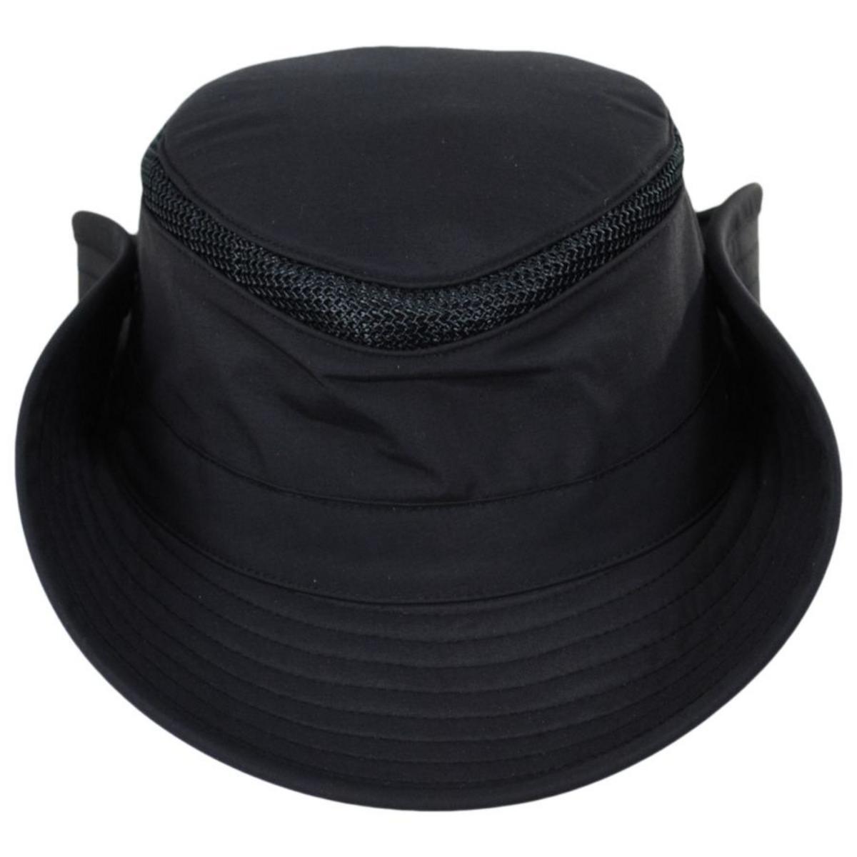 Tilley Endurables | LTM3 Airflo Snap-Up Hat - Black | 400813 | profile | BLACK