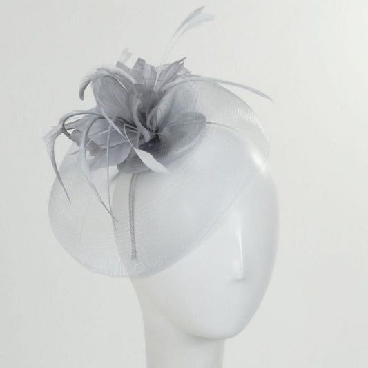 Jeanne Simmons | Campana Fascinator Hat | 120708 | front | GREY
